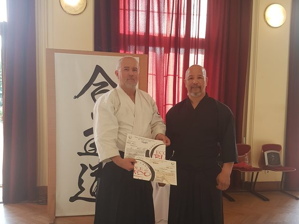 Alin Ghiță și Sensei Jaff Raji — certificatele EBR